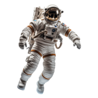 ai generiert Astronaut im ein Raum Suite isoliert auf transparent Hintergrund png