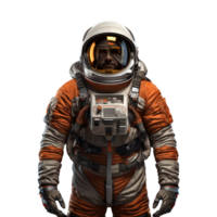 ai generiert Astronaut im ein Raum Suite isoliert auf transparent Hintergrund png