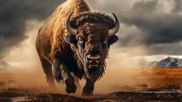 AI generated buffalo high quality image photo