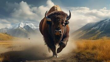 AI generated buffalo high quality image photo