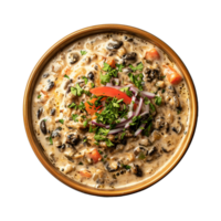 AI generated Haleem on a bowl isolated on transparent background png