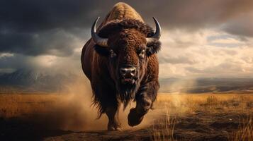 AI generated buffalo high quality image photo