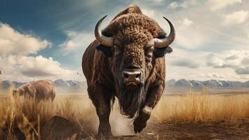 AI generated buffalo high quality image photo