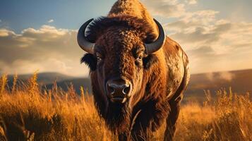 AI generated buffalo high quality image photo