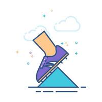 Starting block icon flat color style vector illustration