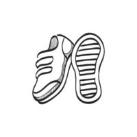 Hand drawn sketch icon shoes vector