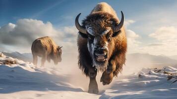 AI generated buffalo high quality image photo