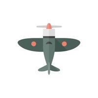 Vintage airplane icons in flat color style. Military battle aviation attack air strike vector