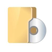 Music album icon in color. Music release discography vector