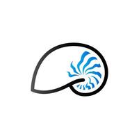 Nautilus icon in duo tone color. Sea creature mollusk vector