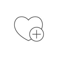 Favorite icon in thin outline style vector