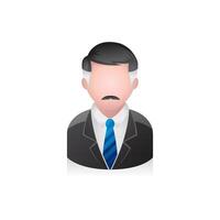 Businessman avatar icon in colors. vector