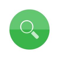 Magnifier icon in flat color circle style. Zoom explore find locate vector