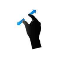 Finger gesture icon in duo tone color. Gadget touch pad smartphone laptop vector