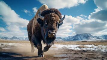 AI generated buffalo high quality image photo