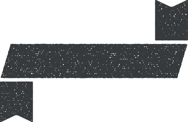 Ribbon icon vector illustration in stamp style
