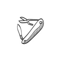 Hand drawn sketch icon multitool vector