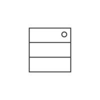 Database icon in thin outline style vector