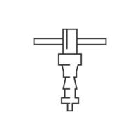 Bicycle tool icon in thin outline style vector