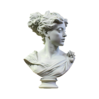 AI generated Gypsum statue plaster copy isolated on transparent background png