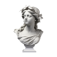 AI generated Gypsum statue plaster copy isolated on transparent background png