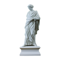 ai generato gesso statua gesso copia isolato su trasparente sfondo png