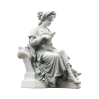 AI generated Gypsum statue plaster copy isolated on transparent background png