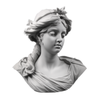 AI generated Gypsum statue plaster copy isolated on transparent background png