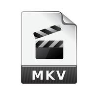 Video file format icon in color. Computer data movie vector