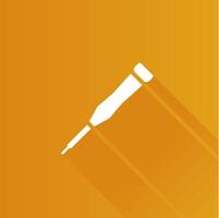 Screwdriver flat color icon long shadow vector illustration