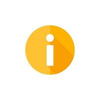 Info sign icon in flat color style. Website internet information help question vector