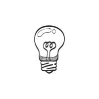 Hand drawn sketch icon lightbulb vector