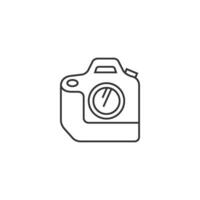 Camera icon in thin outline style vector