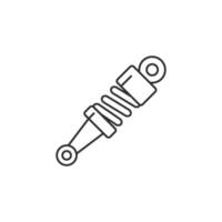 Shock absorber icon in thin outline style vector