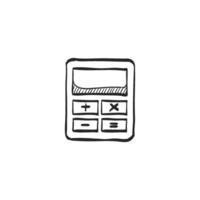 mano dibujado bosquejo icono calculadora vector