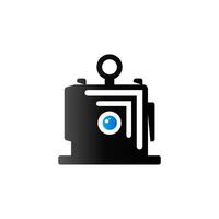 Large format camera icon in duo tone color. film photography vector