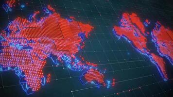 moderno 4k cg mondo carta geografica animazione video