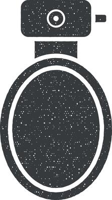 Closed, restroom, seat, toilet icon vector illustration in stamp style