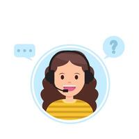 call center answer customer questions illustration vector