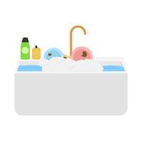 soap in water sink illustration vector