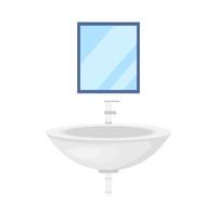 water sink with miror illustration vector