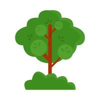 tree with grass green illustration vector