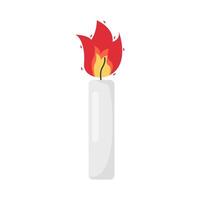 fire in candle illustration vector