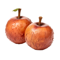 ai gerado madeira maçã fruta png isolado em transparente fundo