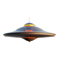 AI generated Flying saucer ufo uap isolated on transparent background png