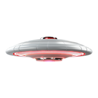 AI generated Flying saucer ufo uap isolated on transparent background png