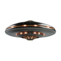 AI generated Flying saucer ufo uap isolated on transparent background png