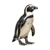 AI generated African penguin isolated on transparent background png