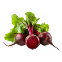 AI generated Beetroot with leaves isolated on transparent background png