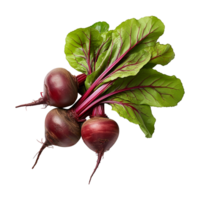 AI generated Beetroot with leaves isolated on transparent background png